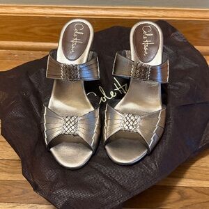 Cole haan  Nike air huarache slide Size 8.5 Vintage Silver